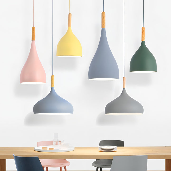 Lisslune | Talon - Modern Drop-Shaped Wooden Pendant Light Scandinavian Ceiling Light
