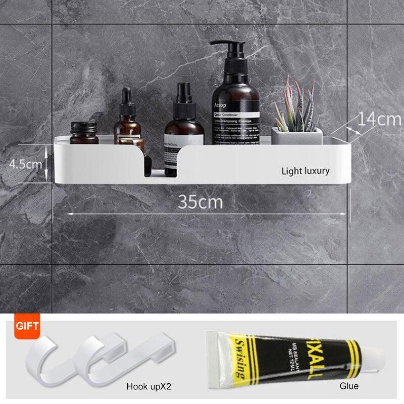 Lisslune | Stylish Rustproof Aluminum Bathroom Caddy with Overlaid Water Drain