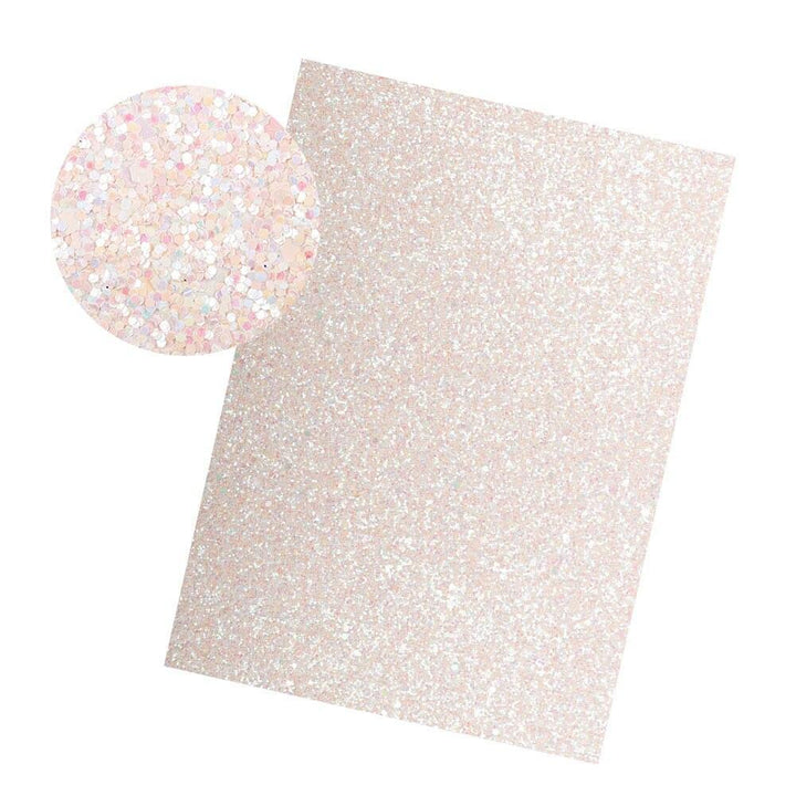 Lisslune | Iridescent Rainbow Glitter Synthetic Leather Leaves for Elegant DIY Masterpieces