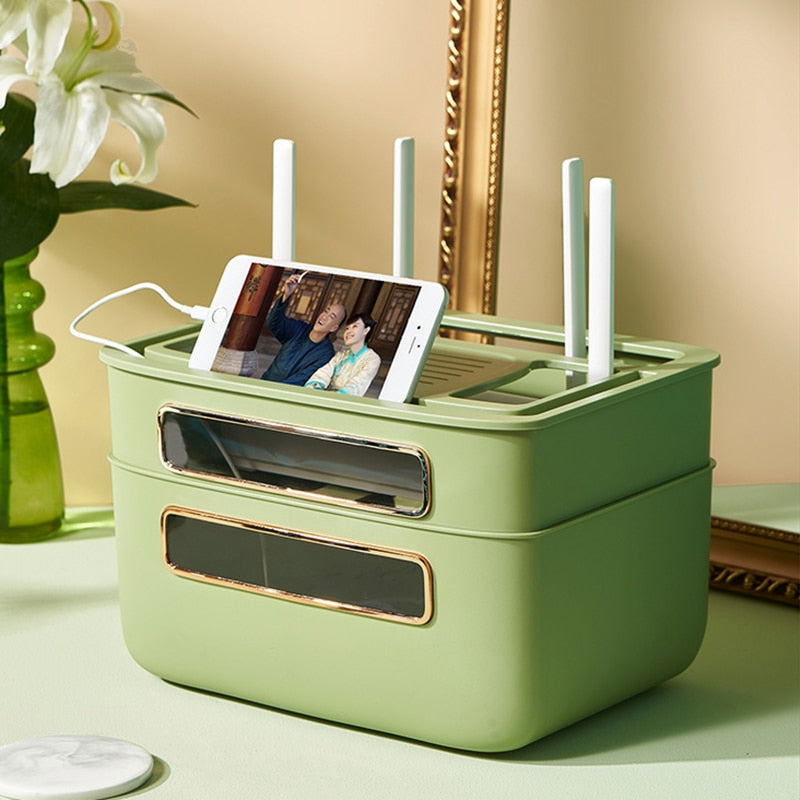 Lisslune | Nordic Stackable Modem Holder Cable Organizer