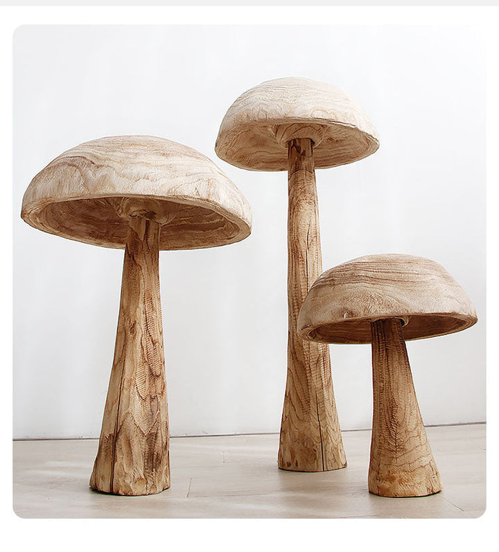 Lisslune | Mushroom Solid Wood Sculpture Home Decor