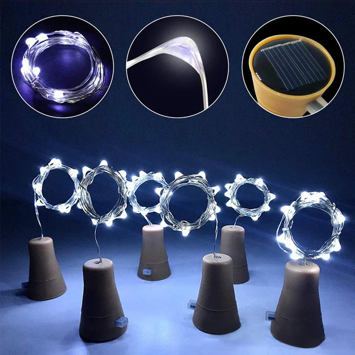 Lisslune | Solar-Powered Bottle Cork String Lights