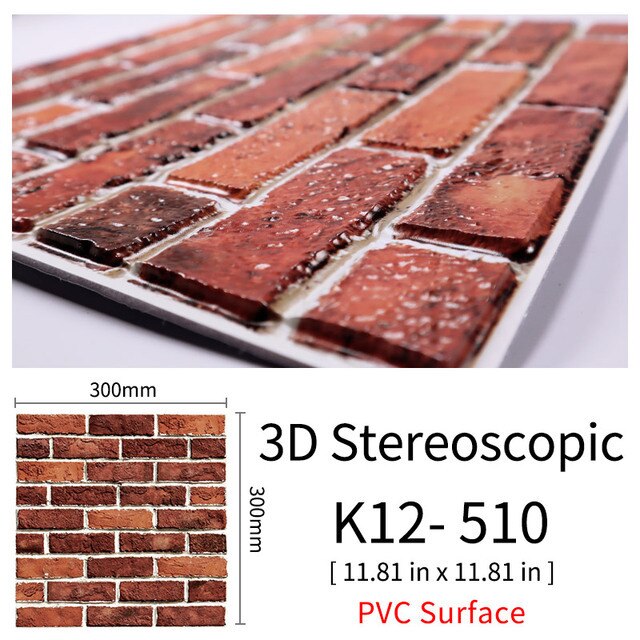 Lisslune | 3D Self-Adhesive Cobblestone Wall Stickers