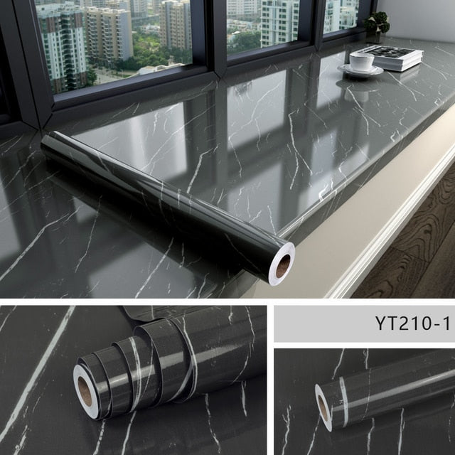 Lisslune | Marble Effect Self-adhesive Waterproof Wallpaper