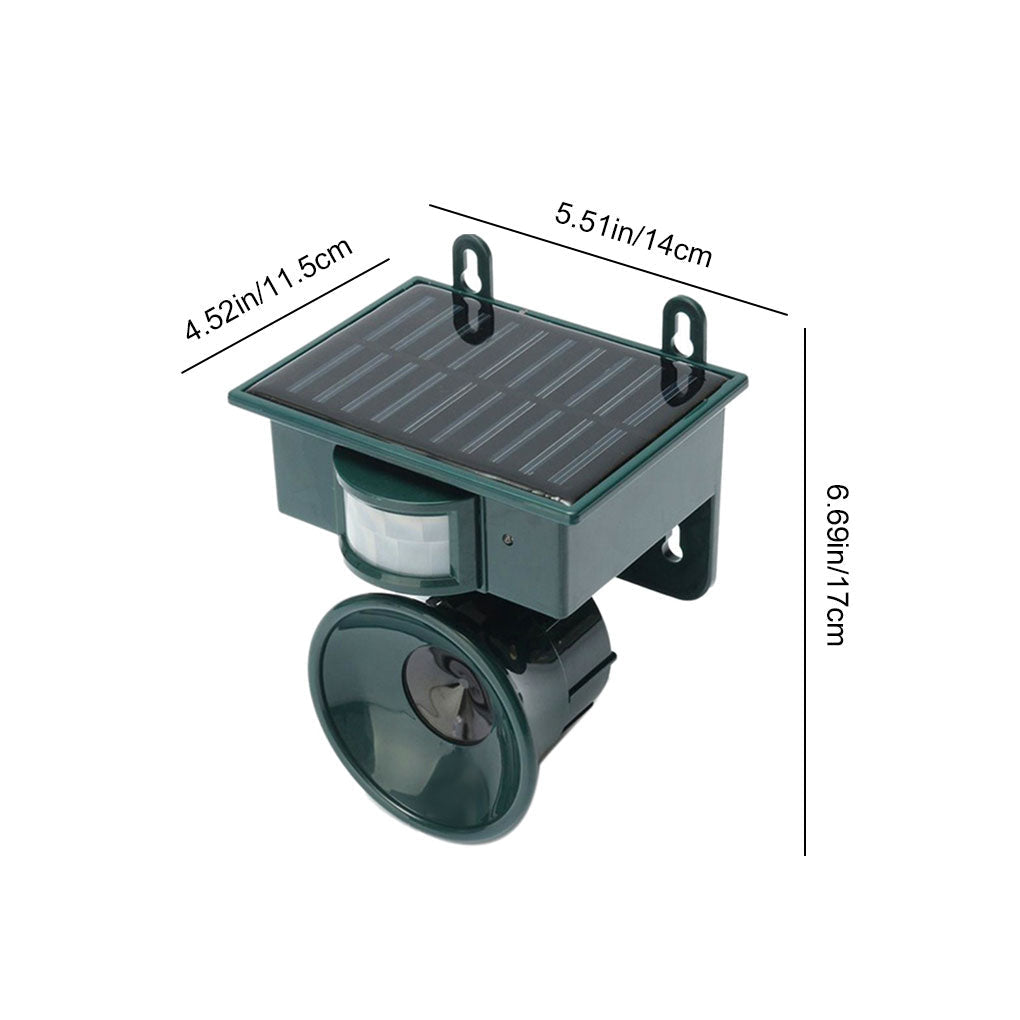 Lisslune | Motion Sensor Bird Deterrent for Crows: Ideal Pigeon Repeller with Sound Scarer