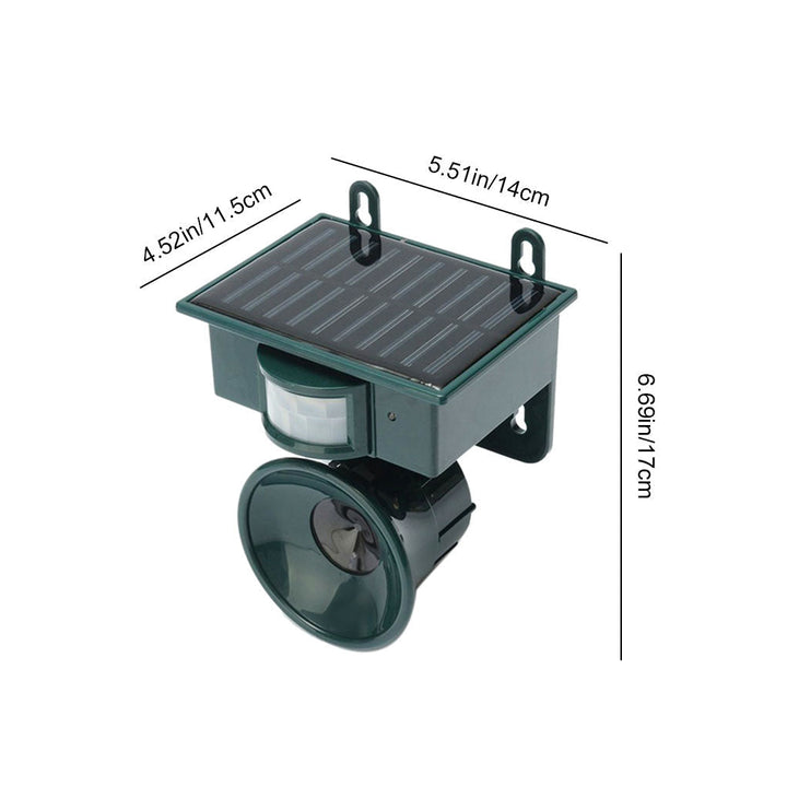 Lisslune | Motion Sensor Bird Deterrent for Crows: Ideal Pigeon Repeller with Sound Scarer