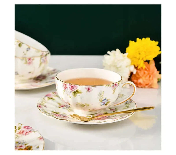 Lisslune | Elegant Bone China Porcelain Coffee Cup - Luxurious and Unique Design