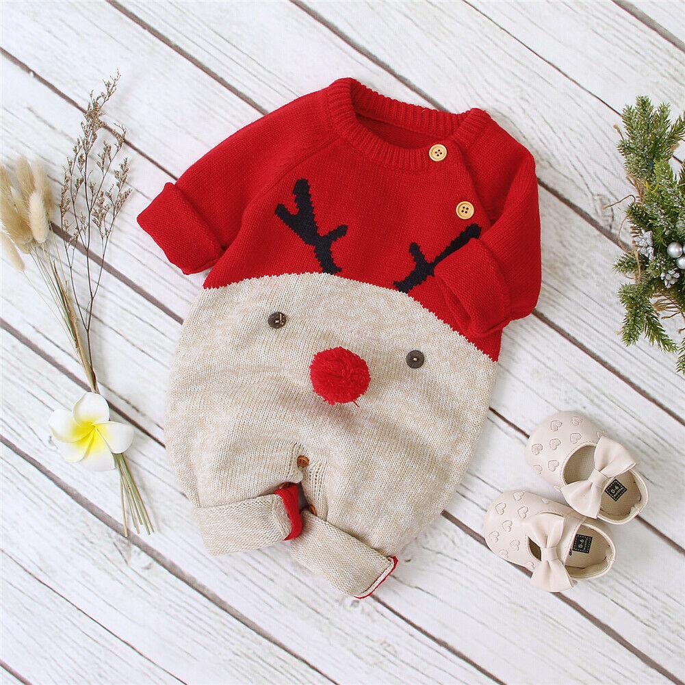 Lisslune | Warm Christmas Reindeer Knit Overall