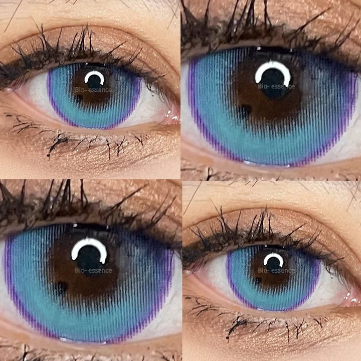 Rynx | 1 Pair Colored Contact Lenses Natural Eyes Contact Brown Lenses Blue Lenses Cat Eye Lenses Monet Gray Eye Lens Annual Sale