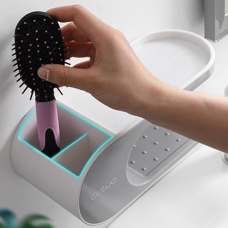 Lisslune | Elegant Nordic Soap Dish with Hook - Drill-Free Bathroom Organizer
