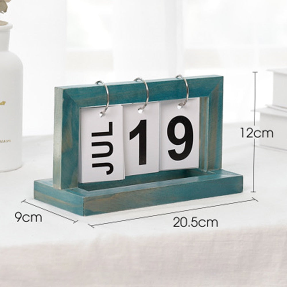 Lisslune | Wooden Flip Desktop Daily Calendar