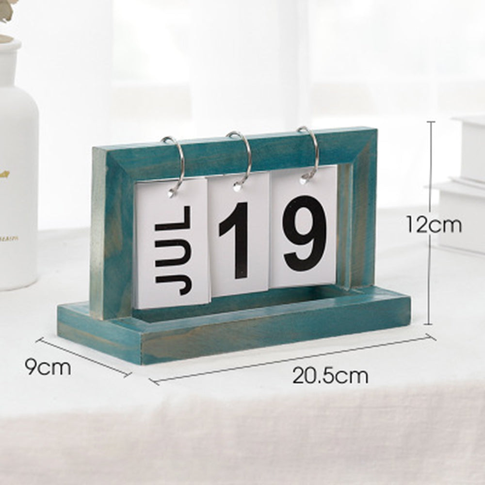 Lisslune | Wooden Flip Desktop Daily Calendar