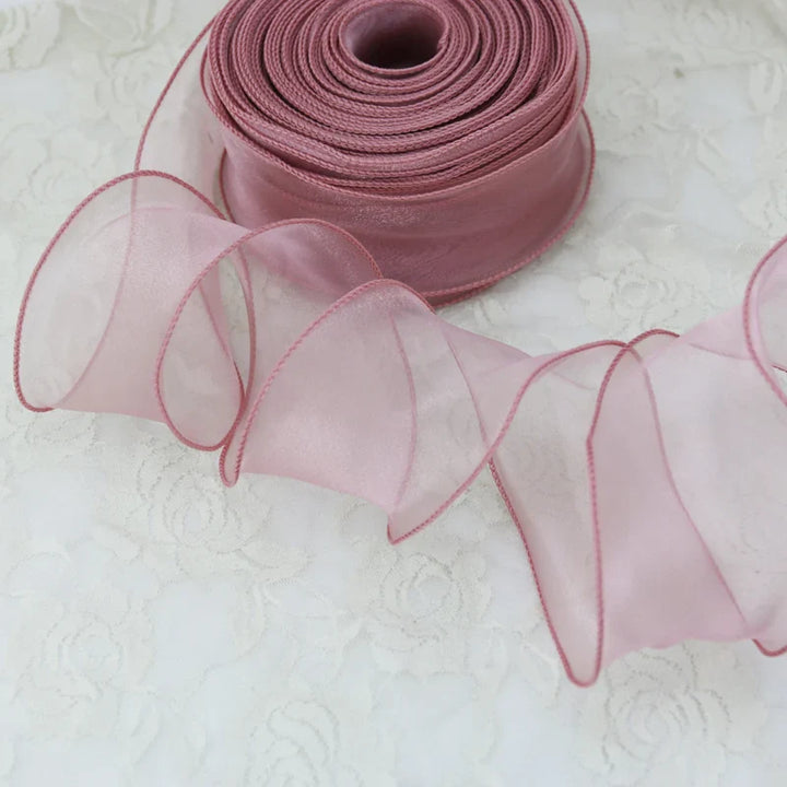 Rynx | 60mm Wave Silk Gauze Ribbon for Hair Ornaments Gift Wrapping Decorative Laces