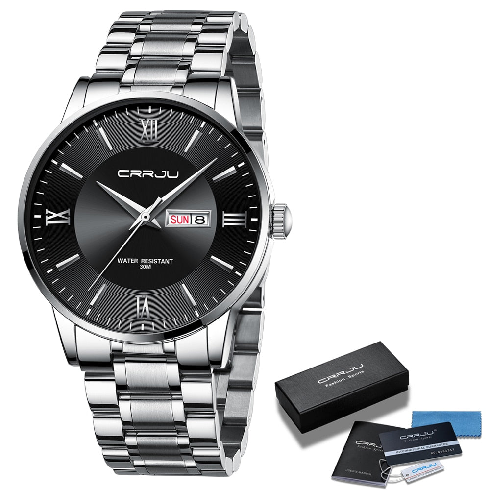 Lisslune | Men's Luxury Waterproof Sports Watch – Stainless Steel Quartz Chronograph
