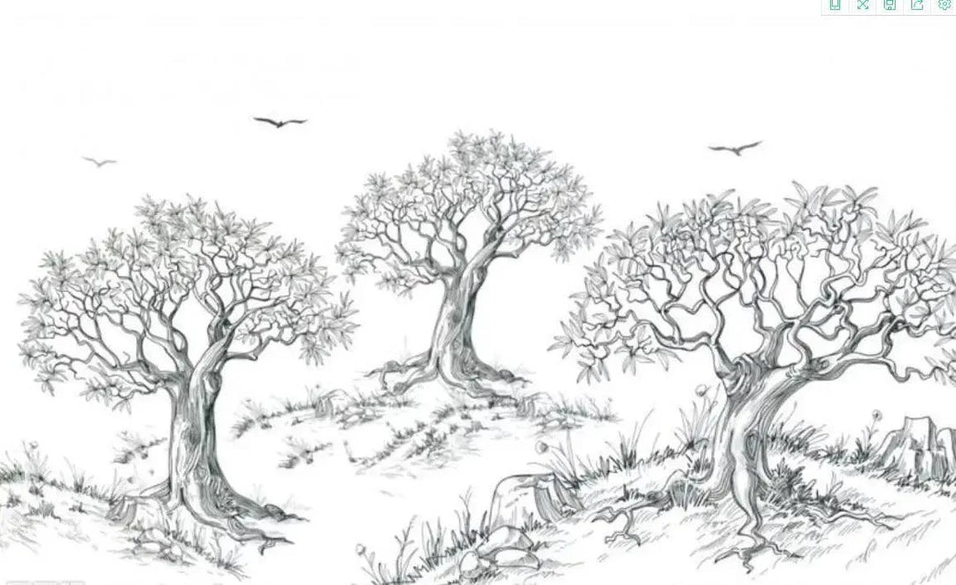 Lisslune | Peaceful Tropical Oasis 3D Wall Mural - Custom Sizes Available