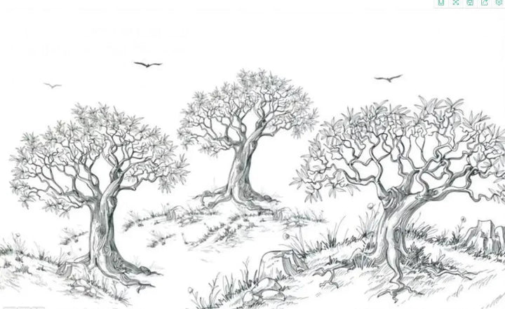 Lisslune | Peaceful Tropical Oasis 3D Wall Mural - Custom Sizes Available