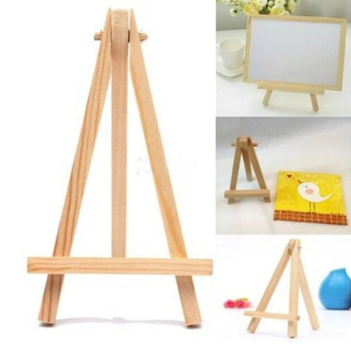 Lisslune | Charming Triangular Mini Wooden Easel for Weddings and Events - 15x8cm Display Holder