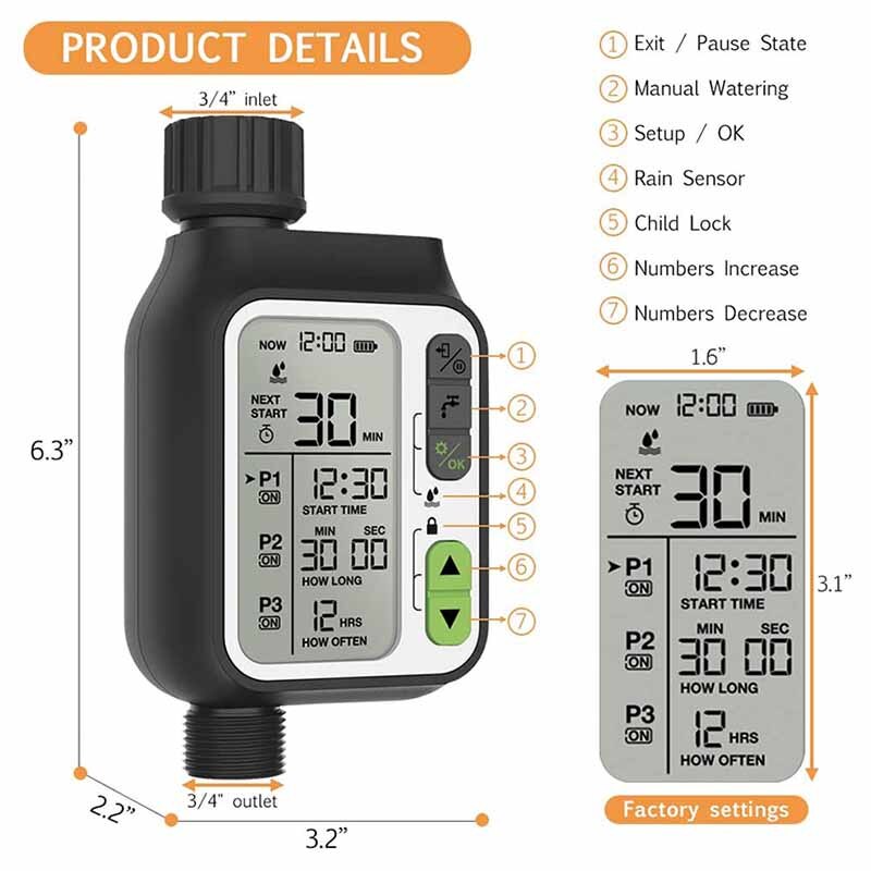 Lisslune | Automatic Garden Watering Timer Sensor