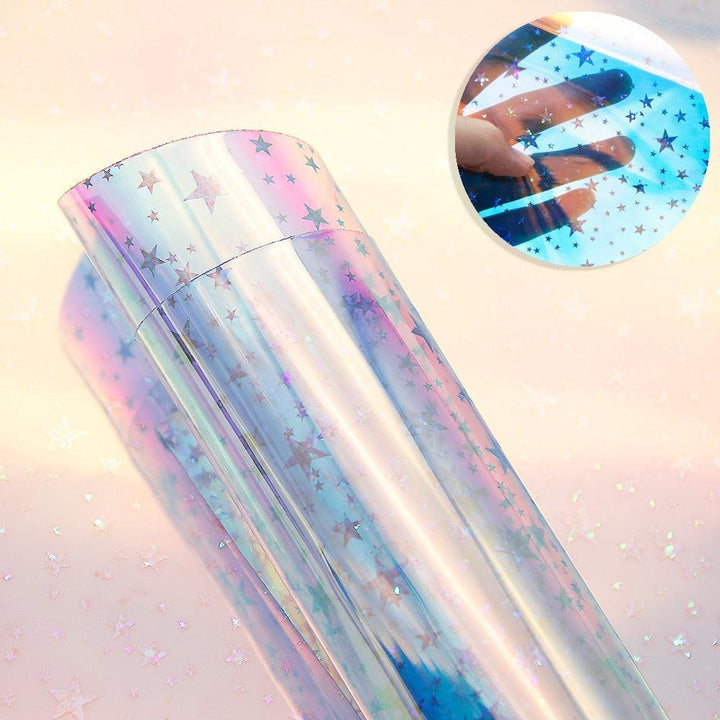 Lisslune | Iridescent PVC Synthetic Leather Jelly Fabric for Innovative DIY Creations