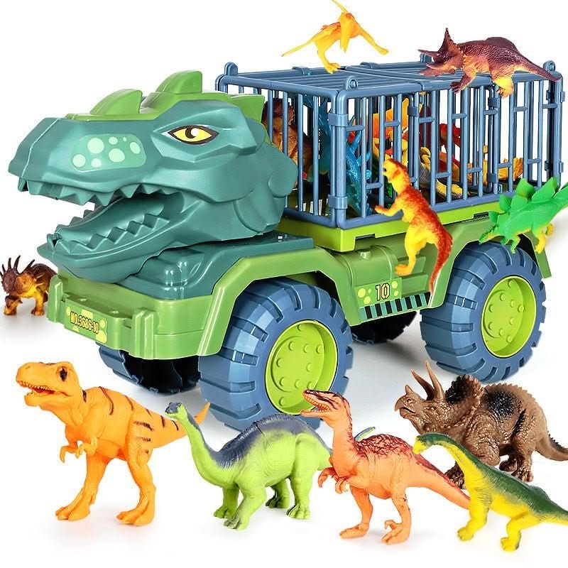 Lisslune | Dinosaur and vehicle adventure toy for children – discover prehistory & play creatively
