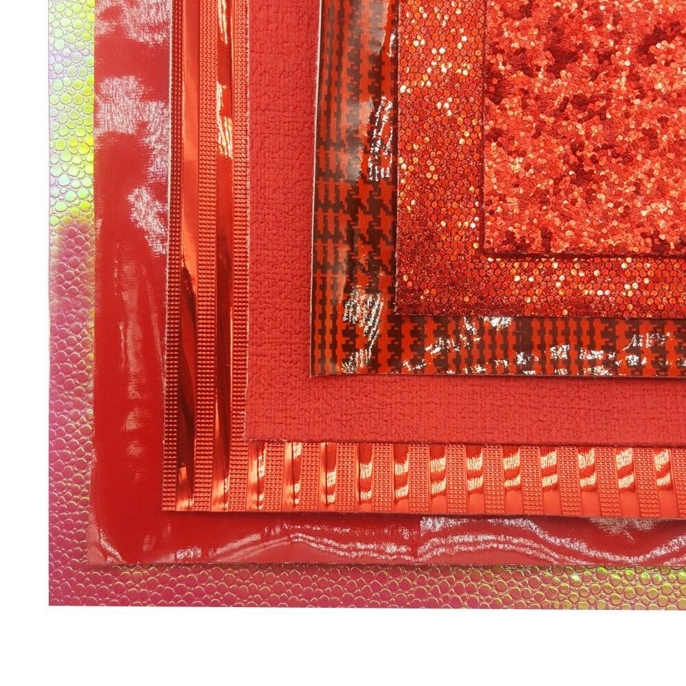 Lisslune | Ruby Radiance Synthetic Leather Creation Set - Premium Quality for Stylish Creations