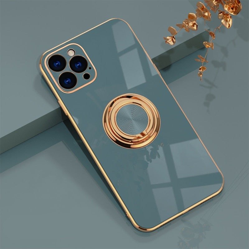 Lisslune | iPhone Case with Metal Stand Ring