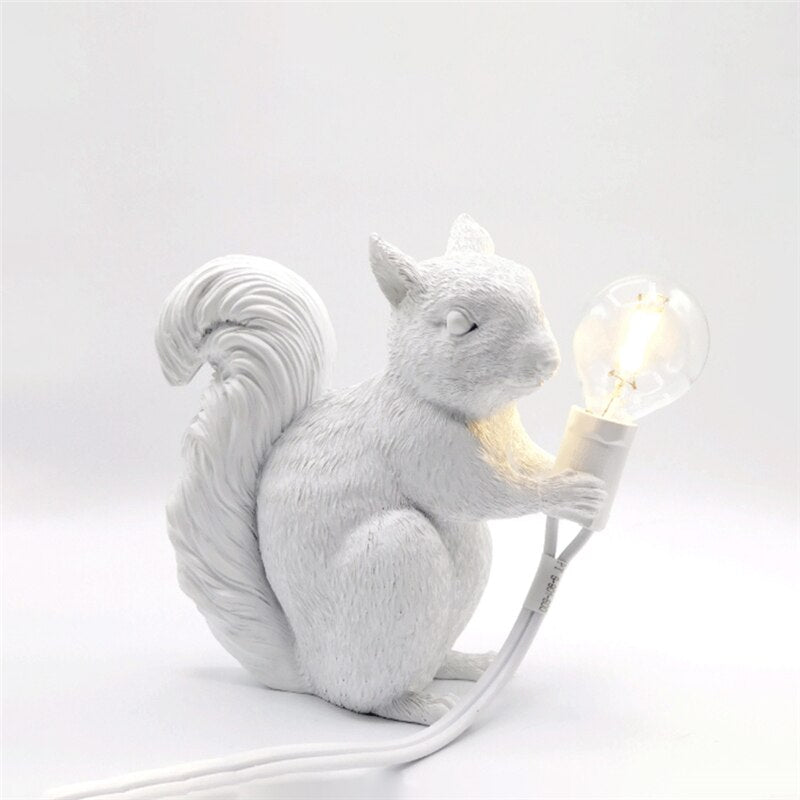 Lisslune | SquirrelBright Nordic Squirrel Table Lamp | Designer Decor | LED Mood Light | Perfect for Home