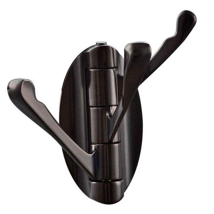 Lisslune | DOOKOLE Contemporary Stainless Steel Rotating Towel Stand with Hooks for Enhanced Bathroom Organization