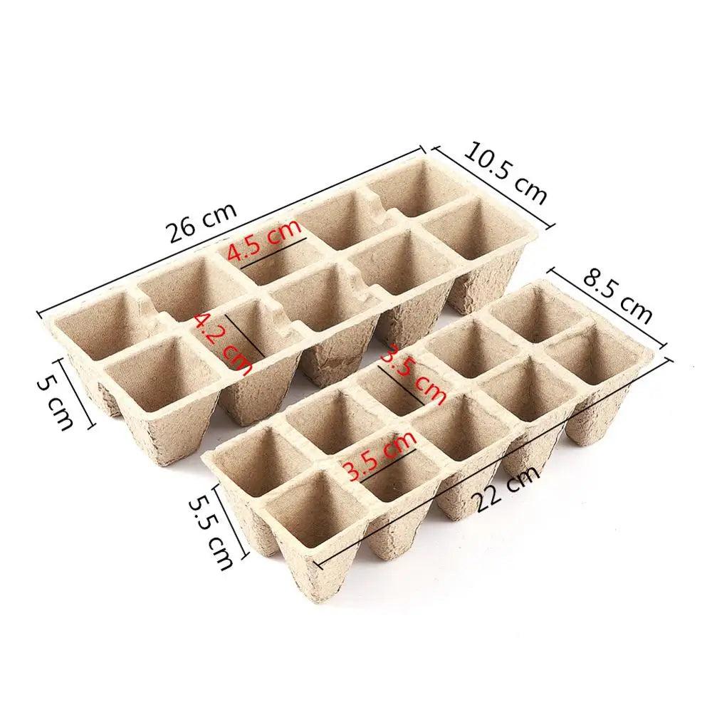 Lisslune | Eco-friendly Biodegradable Seedling Starter Kit with 5 Paper Pulp Pots
