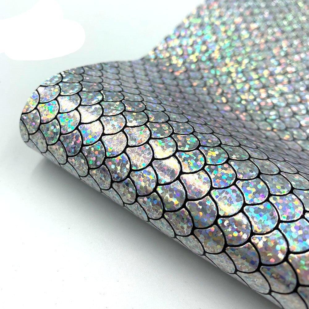 Lisslune | Holographic Mermaid Synthetic Leather - Ultimate DIY Essential for Creators