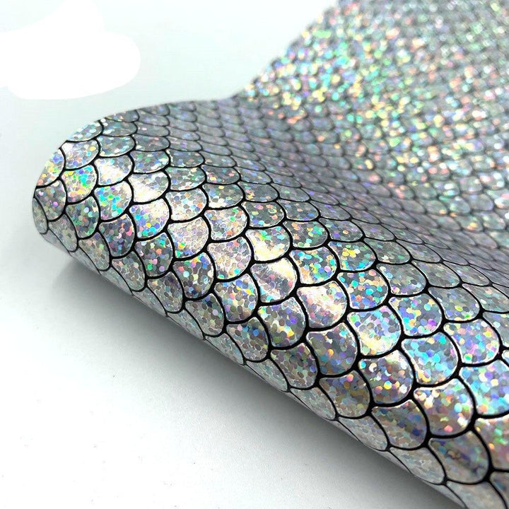 Lisslune | Holographic Mermaid Synthetic Leather - Ultimate DIY Essential for Creators