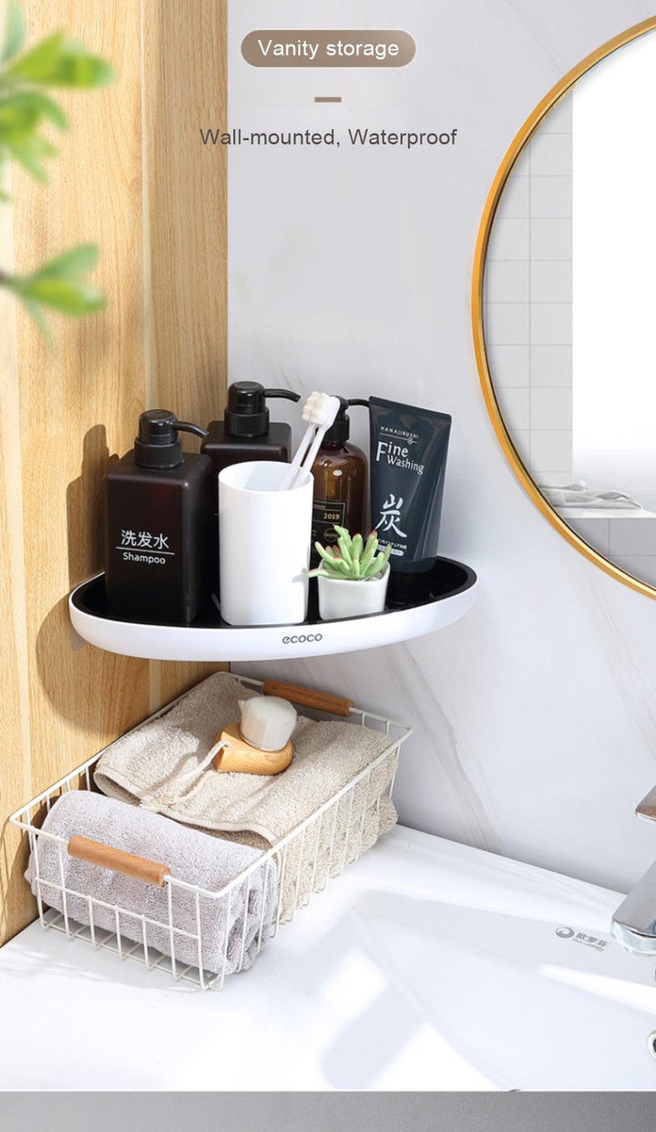 Lisslune | Smart Triangular Bathroom Organizer with Drainage System