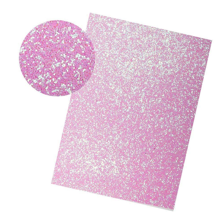 Lisslune | Iridescent Rainbow Glitter Synthetic Leather Leaves for Elegant DIY Masterpieces
