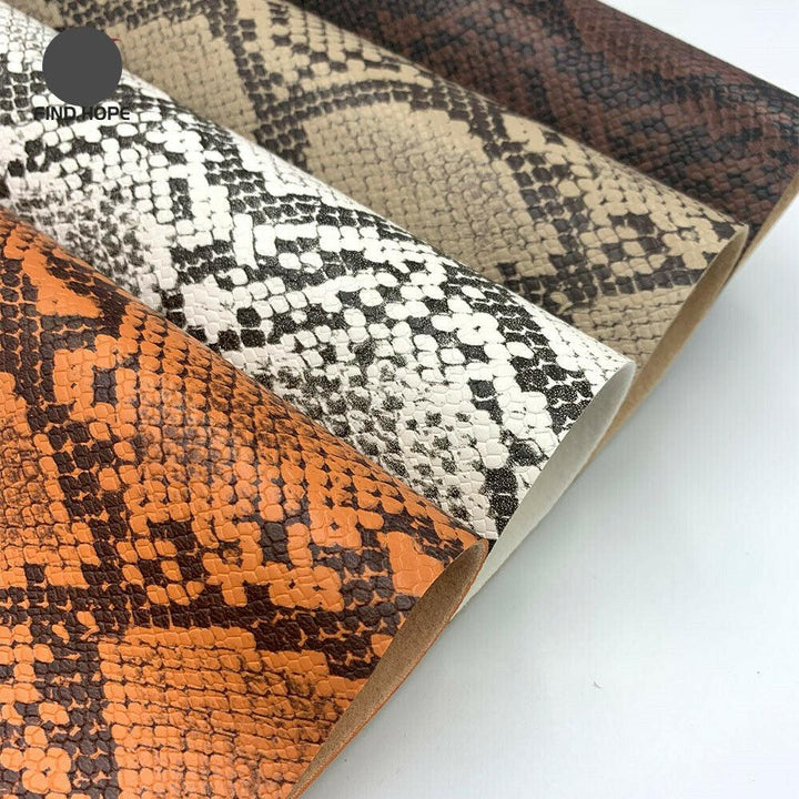 Lisslune | Serpentine Snake Skin Synthetic Leather Craft Kit - Create Trendy DIY Projects with Ease