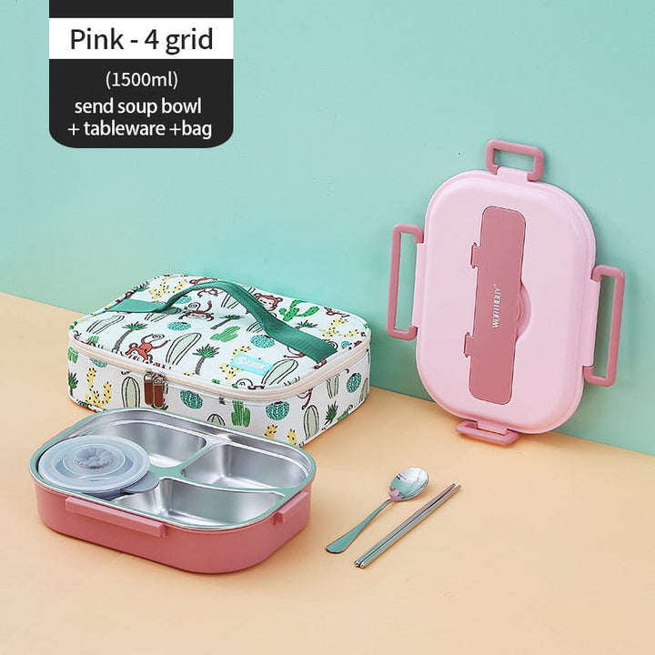 Lisslune | Stainless Steel Multi Compartment Kids Lunch Box