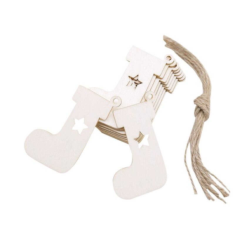 Lisslune | Wooden Christmas Tree Decorations (10 pieces)