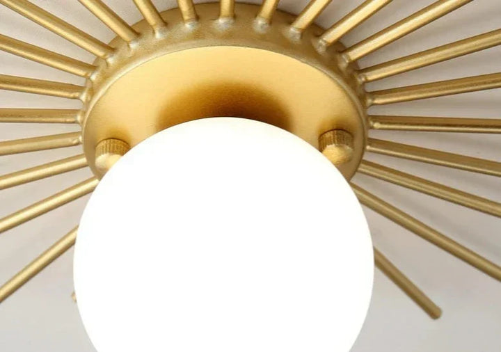 Lisslune | HaloBeam – Elegant Glass and Iron Wall Lamp for Classic Touch