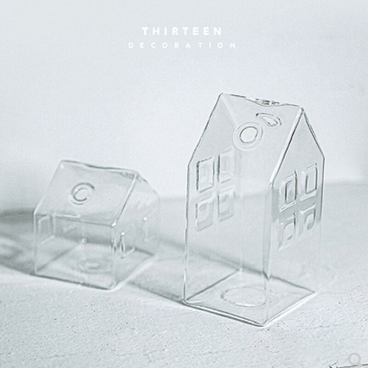 Lisslune | Simple Mini House Glass Flower Vase