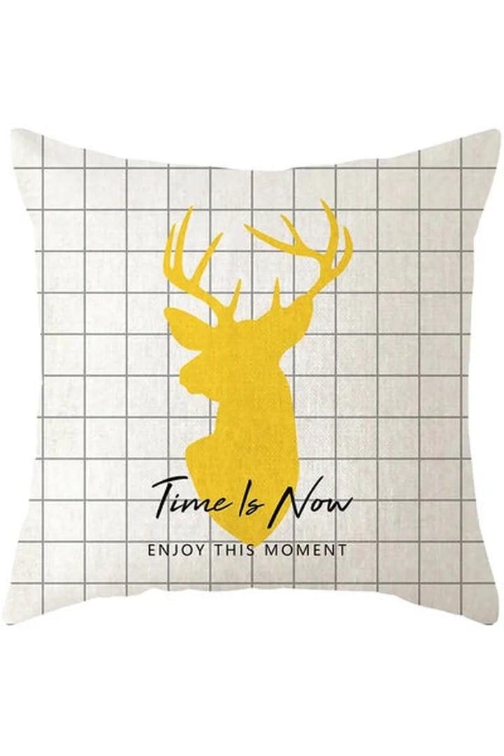 Lisslune | Yellow Deer Geometry Pillowcase