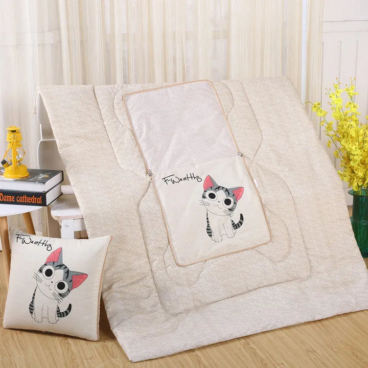 Lisslune | Cozy Convertible Pillow Quilt Combo Blanket
