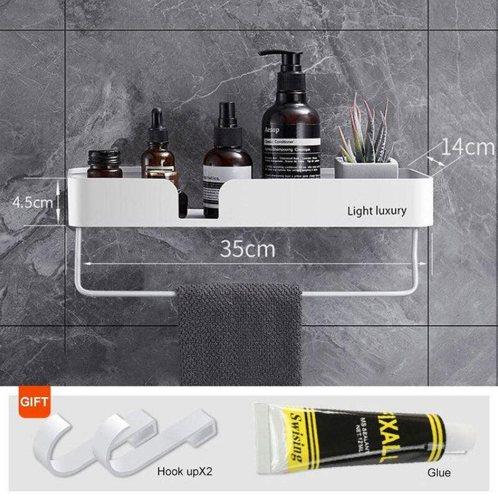 Lisslune | Stylish Rustproof Aluminum Bathroom Caddy with Overlaid Water Drain