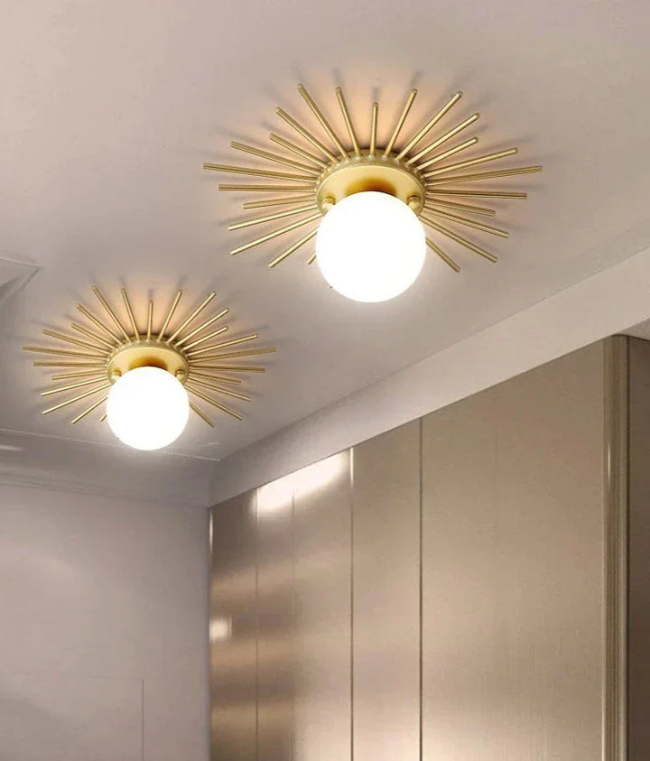 Lisslune | HaloBeam – Elegant Glass and Iron Wall Lamp for Classic Touch