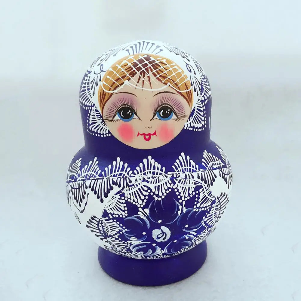 Lisslune | 10 pieces/set wooden Russian matryoshka dolls
