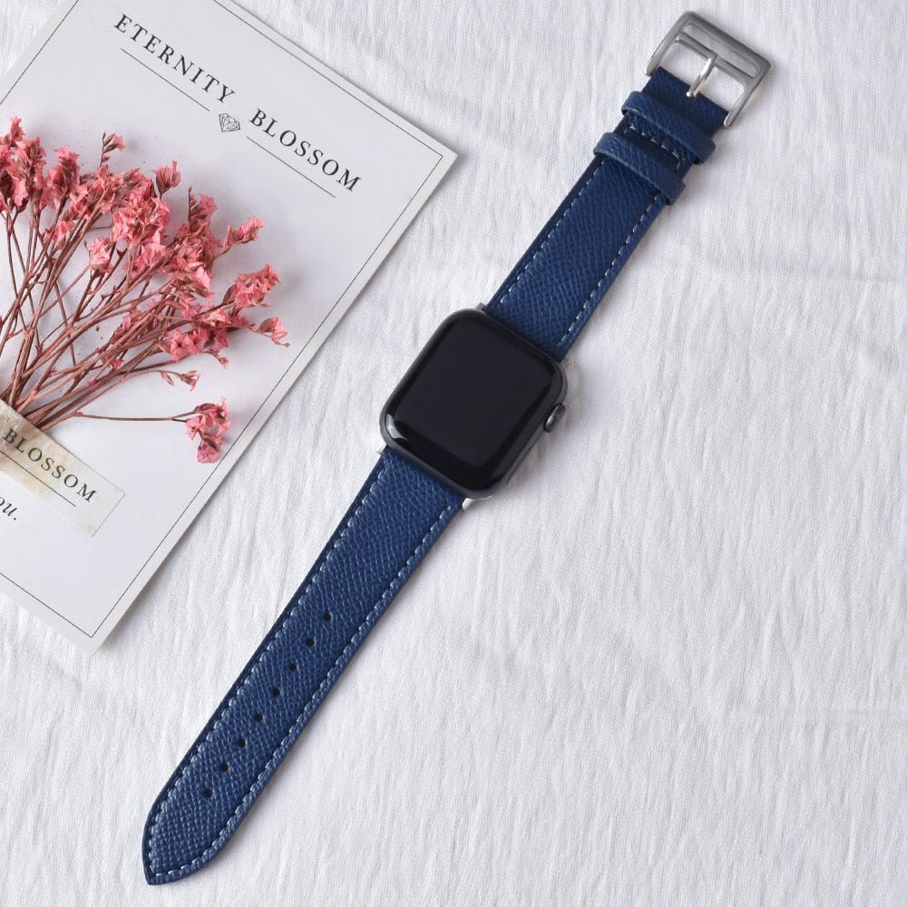 Lisslune | Leather strap for Apple Watch 42mm 38mm Series 3 4 5 6 SE 7 41MM 45MM