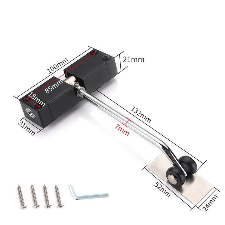Lisslune | Versatile adjustable door closer made of stainless steel for all door sizes