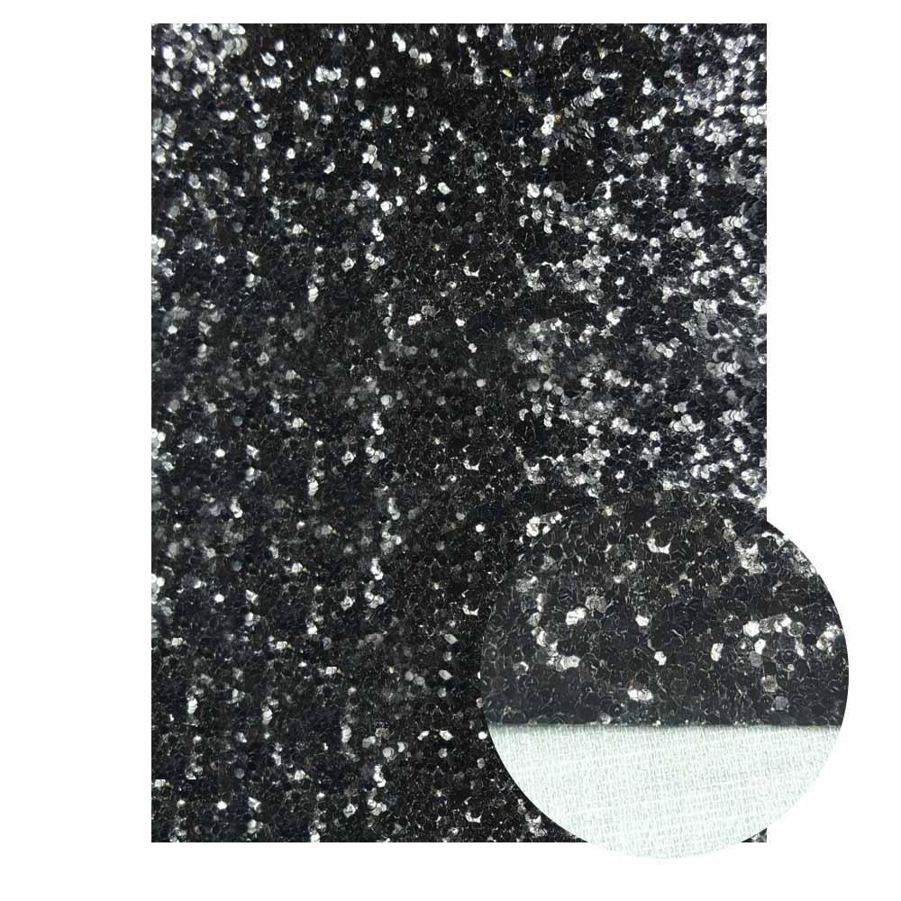 Lisslune | Sparkling Black Synthetic Leather Craft Set - Essential DIY Supplies
