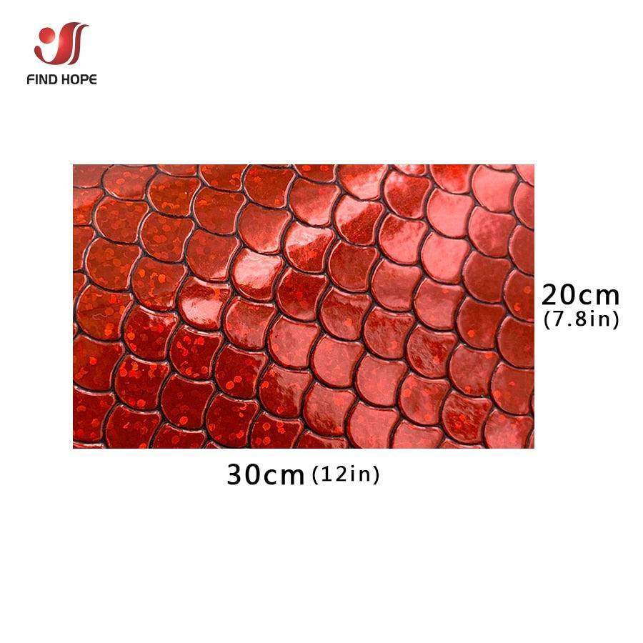 Lisslune | Enchanted holographic mermaid scales PU synthetic leather for creative DIY projects