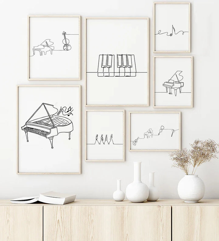 Lisslune | Line Canvas Poster