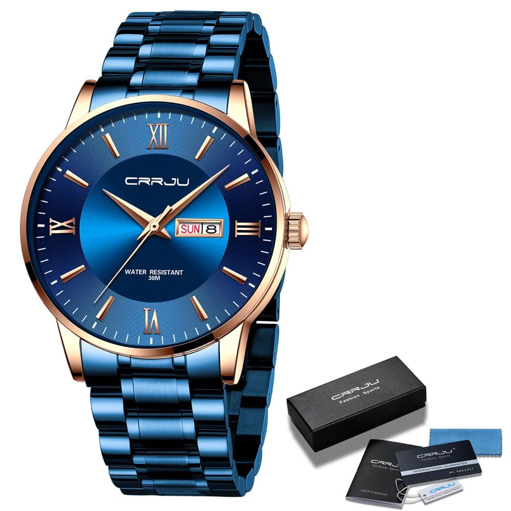 Lisslune | Men’s Stainless Steel Waterproof Sport Quartz Watch