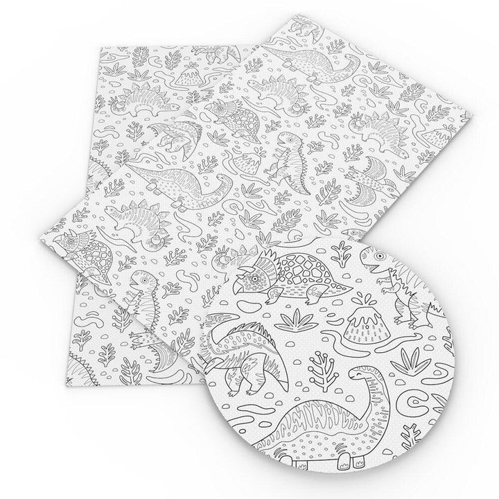 Lisslune | Dinosaur Delight Synthetic Leather Craft Kit for Creative DIY Projects